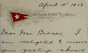 Titanic Survivor’s Letter Sells for Huge Price at UK Auction